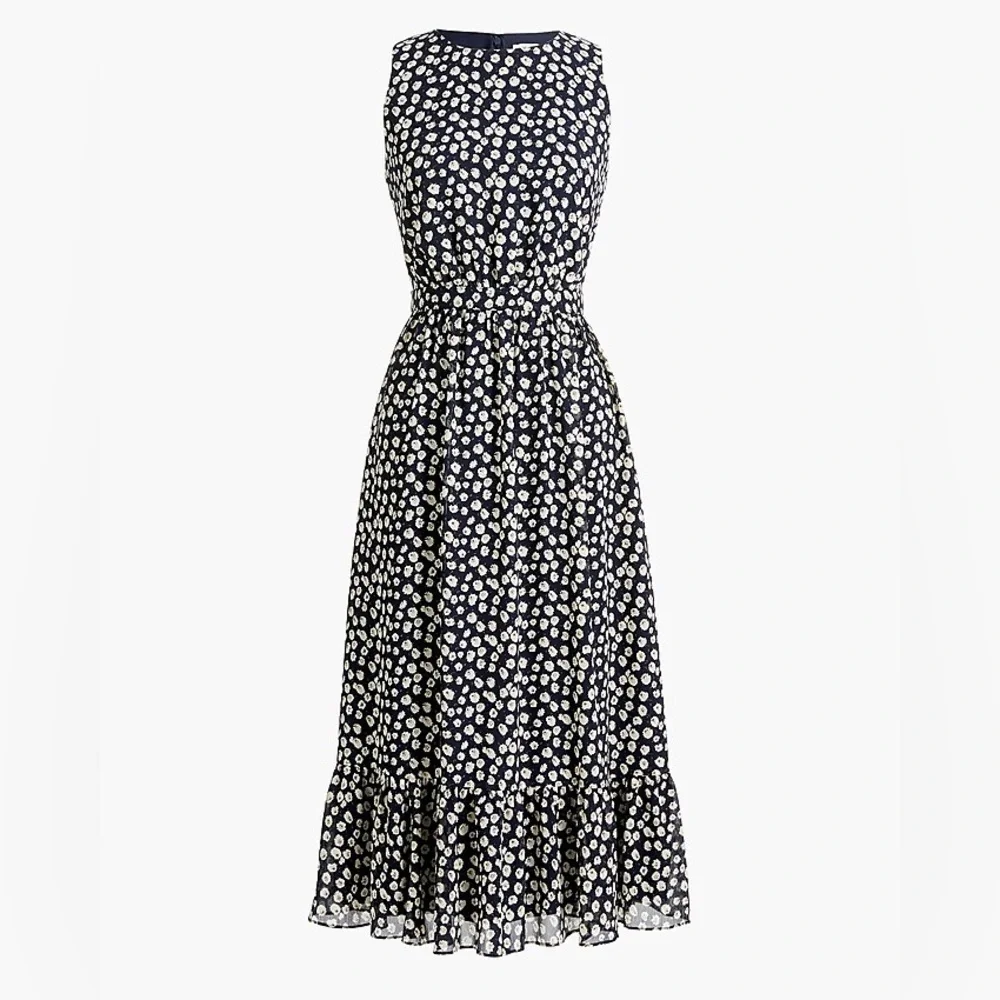 J. Crew Floral Print tiered midi dress size 00